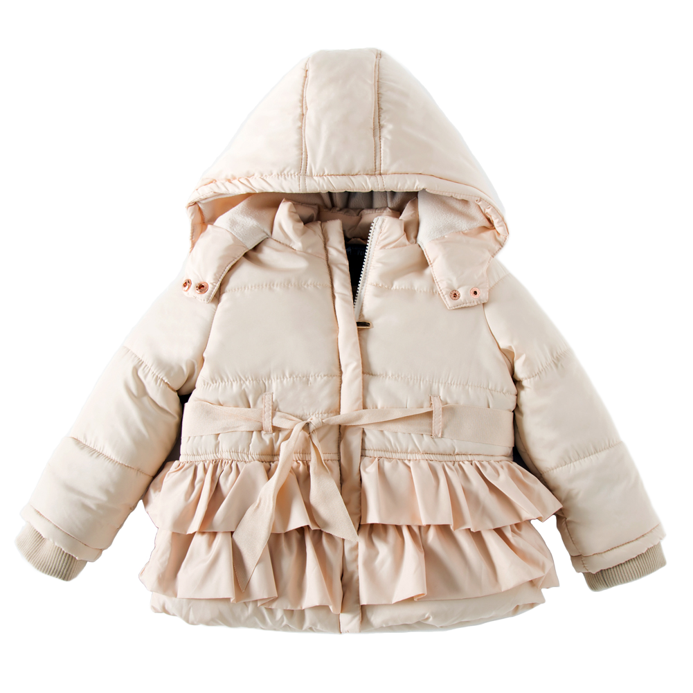Little Girls Winter Puffer Jacket Warm Fleece Lined Hood Coat